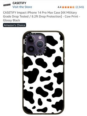 CASETiFY Impact iPhone 14 Pro Max Case Cow Print